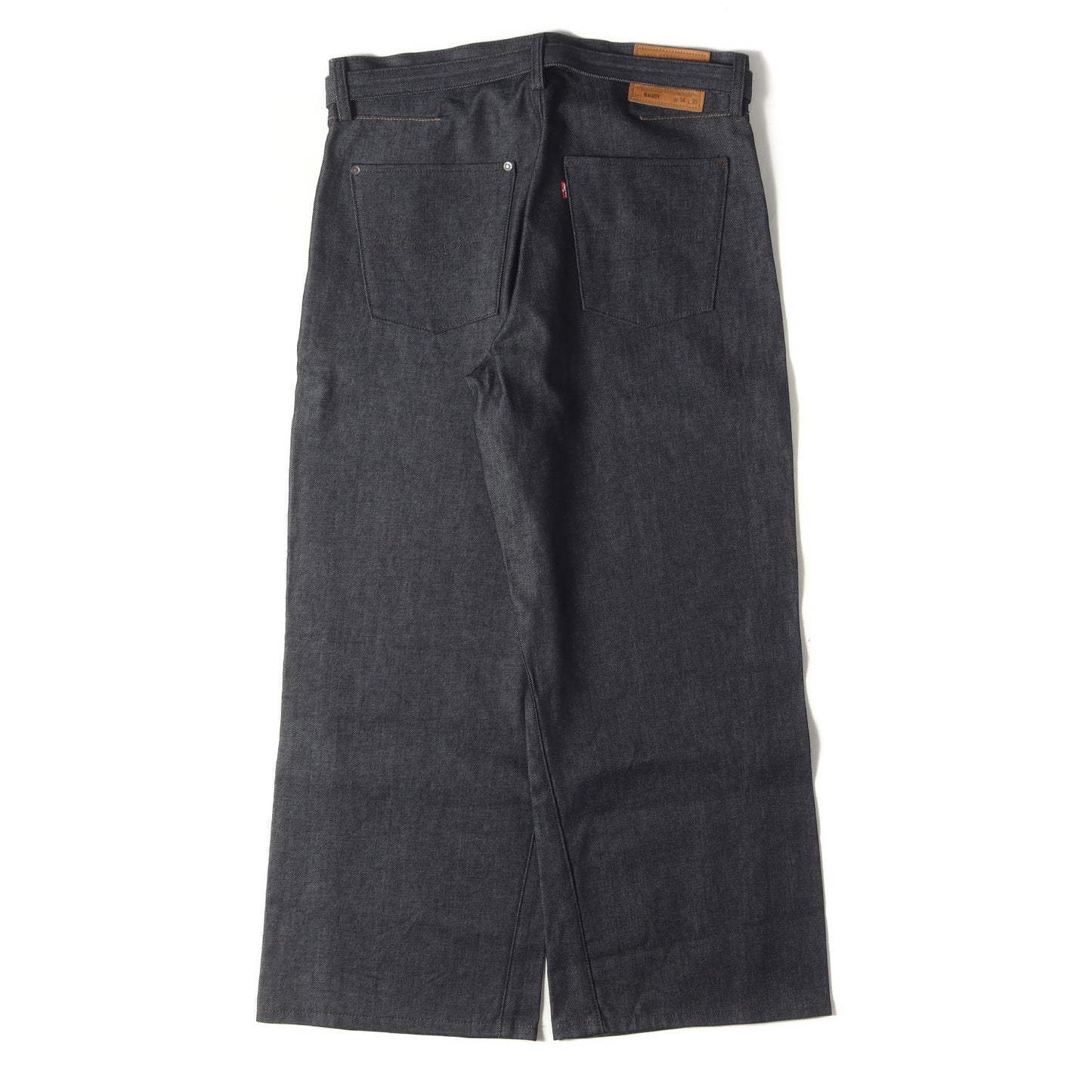 25AW × EDIFICE ベルト付き ツイスト バギー リジッド デニム パンツ (TWISTED BELTED DENIM PANT 005YS)