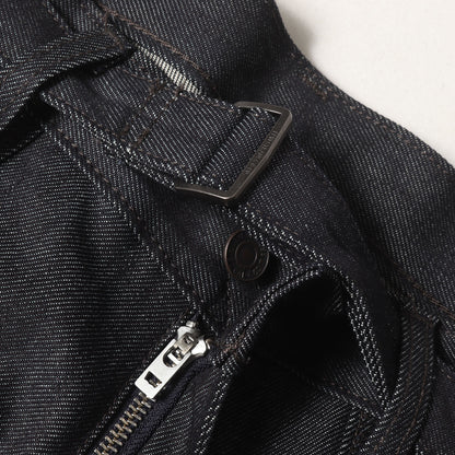 25AW × EDIFICE ベルト付き ツイスト バギー リジッド デニム パンツ (TWISTED BELTED DENIM PANT 005YS)
