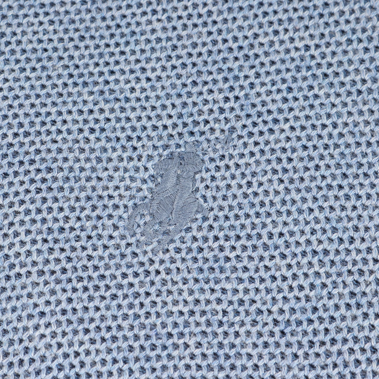 ワンポイント ポニー 刺繍 ハーフジップ ピマコットン ニット セーター