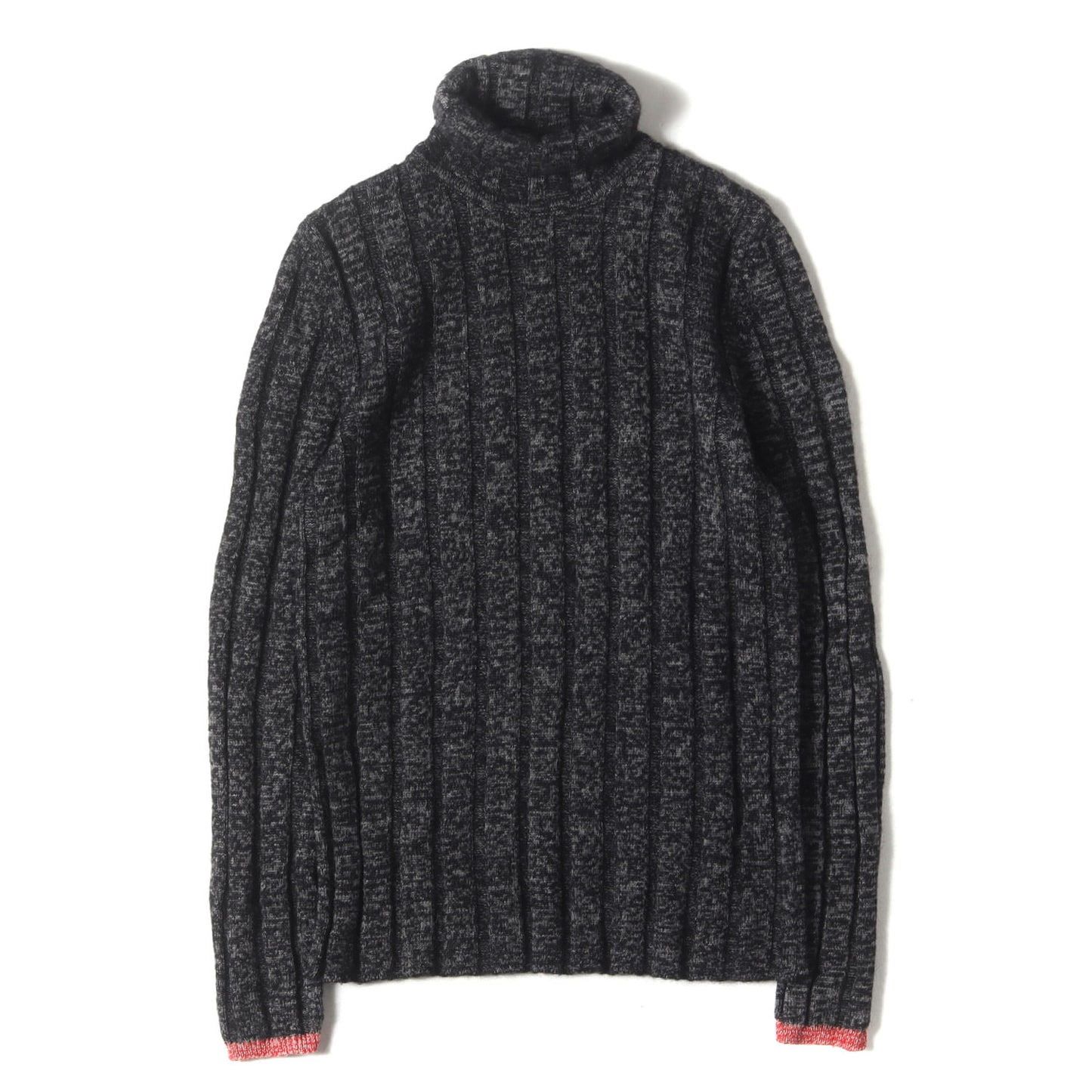 メランジ タートルネック ウールブレンド ニット セーター