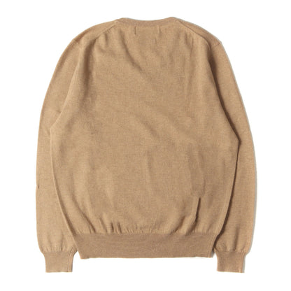 ワンポイント ポニー 刺繍 Vネック ウール ニット セーター (KR-RL-YW0310)