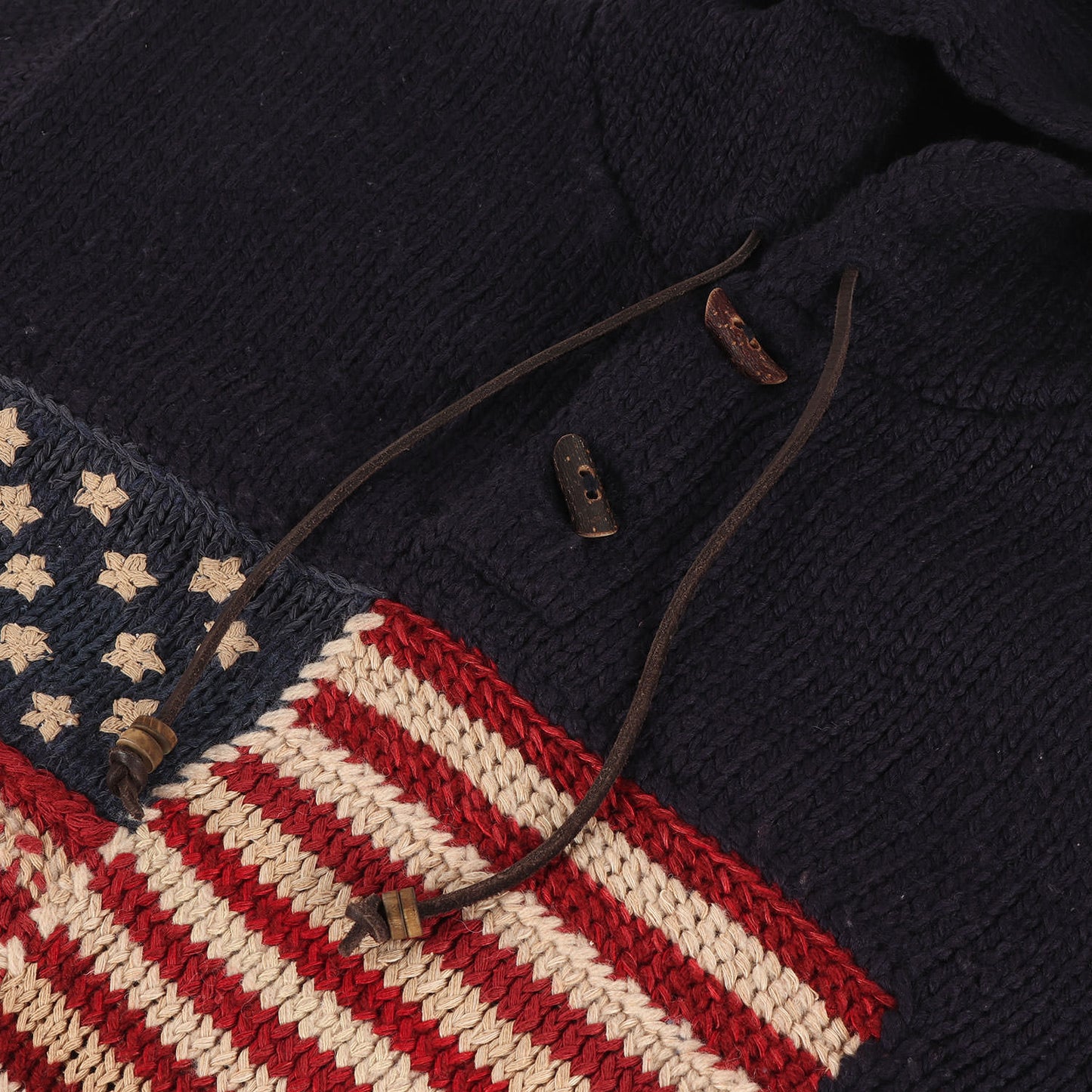 星条旗 ローゲージ リネンシルク混 ニット パーカー (MNBLSWEM3W00111)