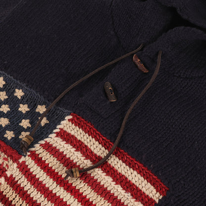 星条旗 ローゲージ リネンシルク混 ニット パーカー (MNBLSWEM3W00111)