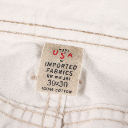 ストレート ホワイトデニム パンツ / MADE IN USA