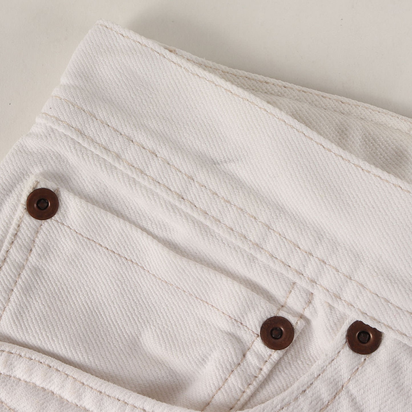 ストレート ホワイトデニム パンツ / MADE IN USA