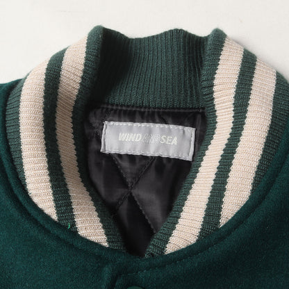 3周年記念 レザースリーブ スタジャン (WIND AND BEYOUTH Varsity Jacket WDS-BYT-RS-02)