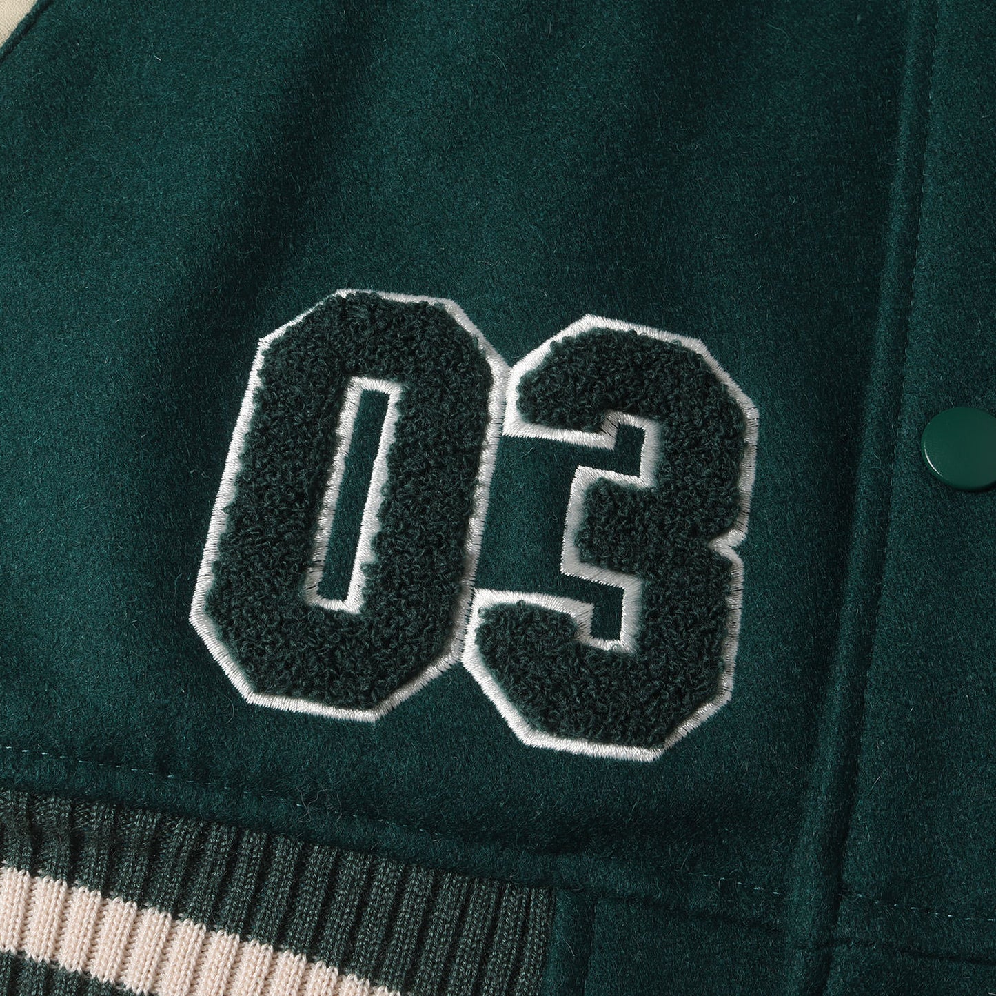 3周年記念 レザースリーブ スタジャン (WIND AND BEYOUTH Varsity Jacket WDS-BYT-RS-02)