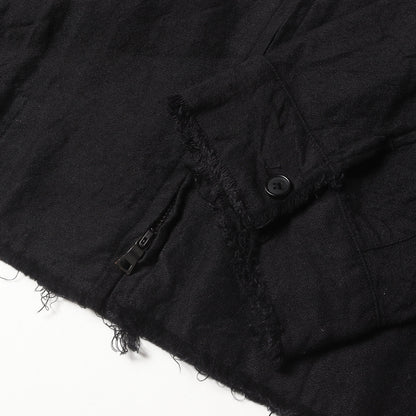 25SS ダブルジップ ウールリネン シャツ ジャケット (W/L SHORT ZIPUP SHIRT)