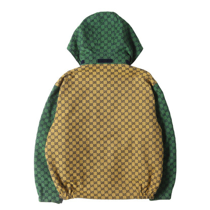 21SS マルチカラー GGジャガード キャンバス & リップストップ リバーシブル ジップ ブルゾン