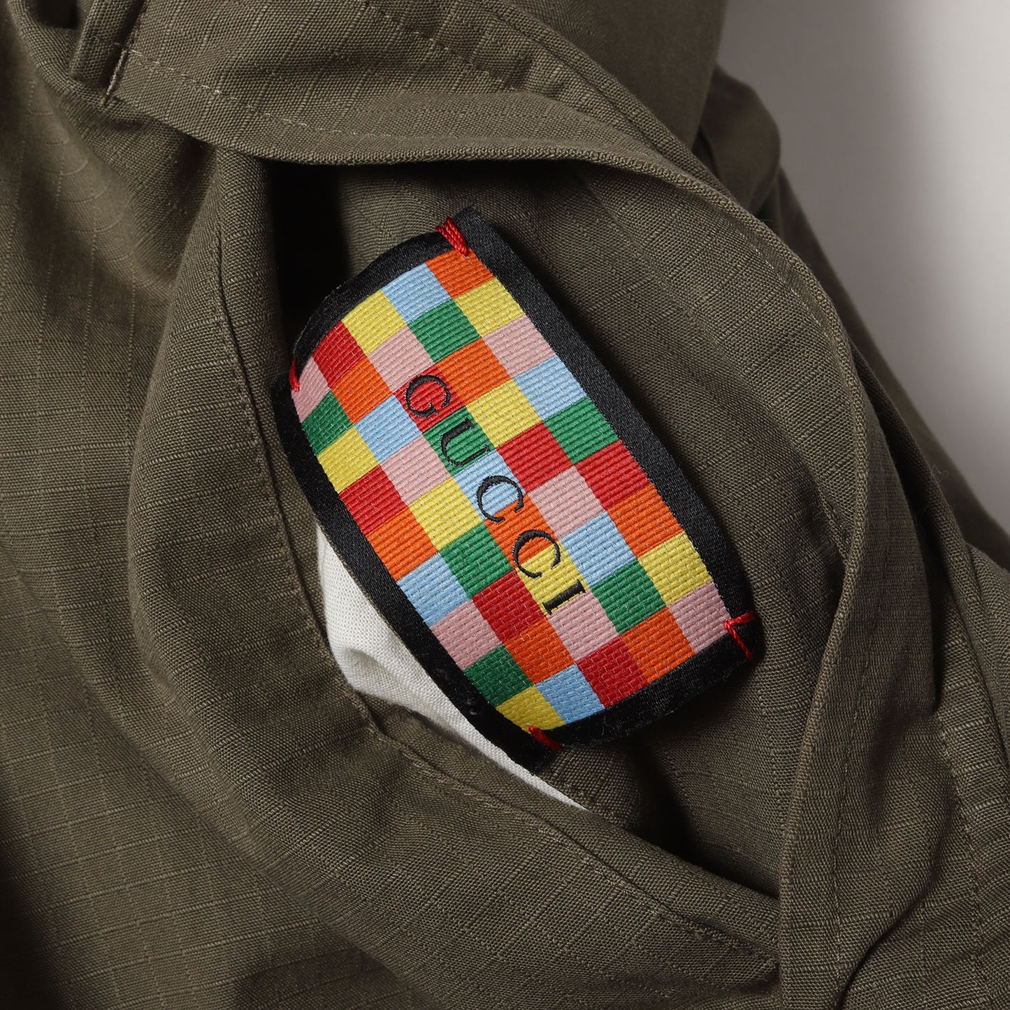 21SS マルチカラー GGジャガード キャンバス & リップストップ リバーシブル ジップ ブルゾン