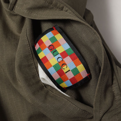 21SS マルチカラー GGジャガード キャンバス & リップストップ リバーシブル ジップ ブルゾン