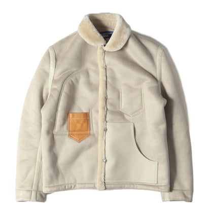 25AW エステルボアムートン カウハイドレザー ジャケット