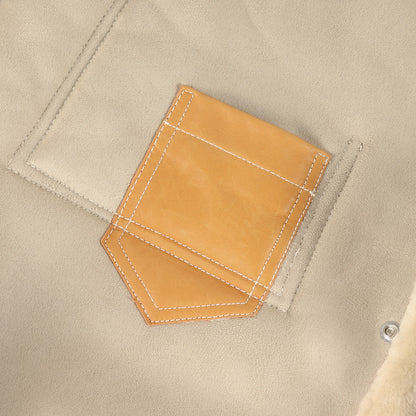 25AW エステルボアムートン カウハイドレザー ジャケット