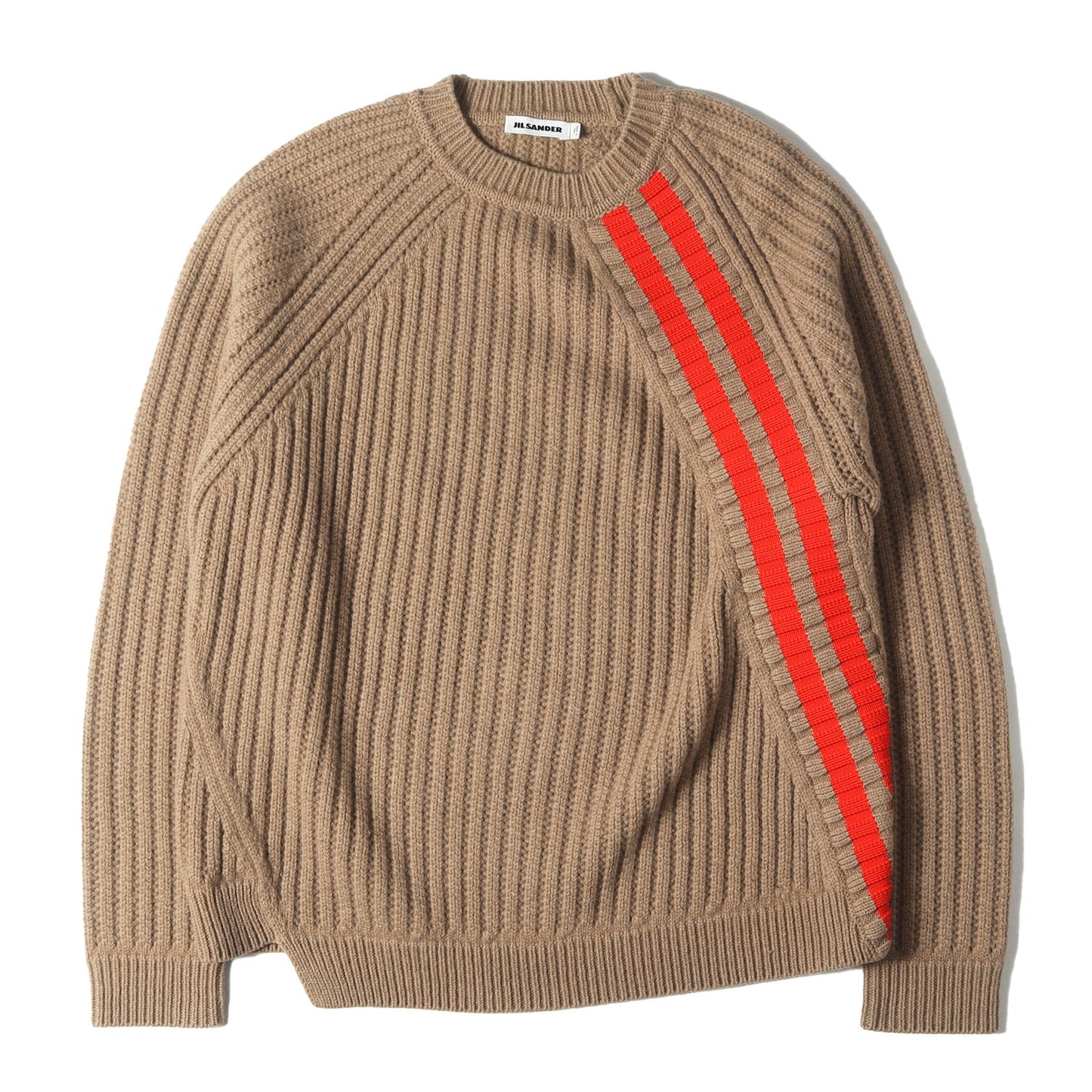 ラインデザイン リブ ニット セーター