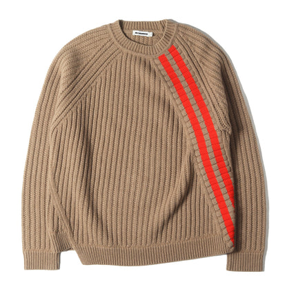 ラインデザイン リブ ニット セーター