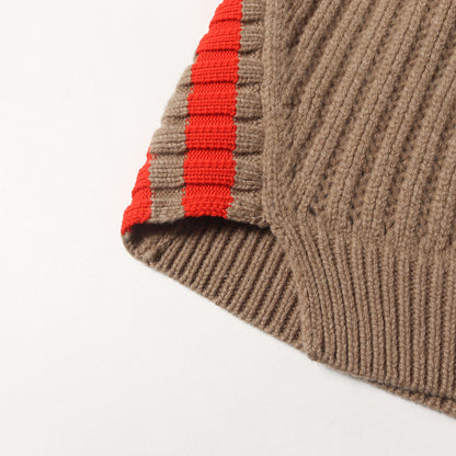 ラインデザイン リブ ニット セーター