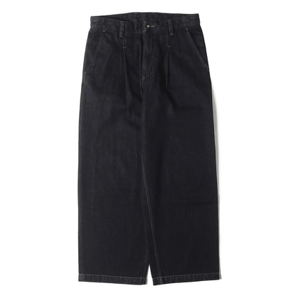 24AW ワンタック ワイド ストレート デニム パンツ