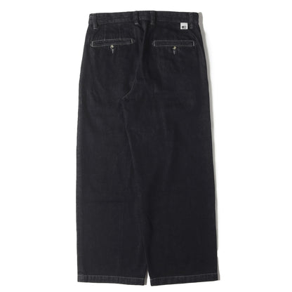 24AW ワンタック ワイド ストレート デニム パンツ