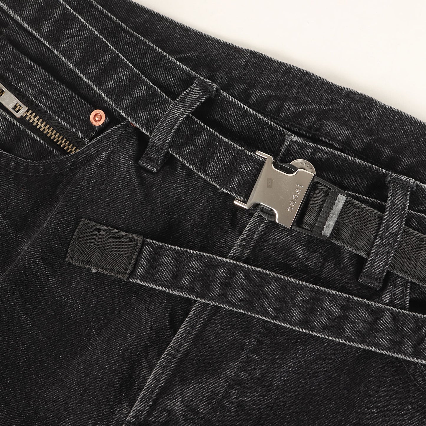 23SS ベルテッド ストレート デニム パンツ (BELTED STRAIGHT DENIM PANTS 23-03020M)