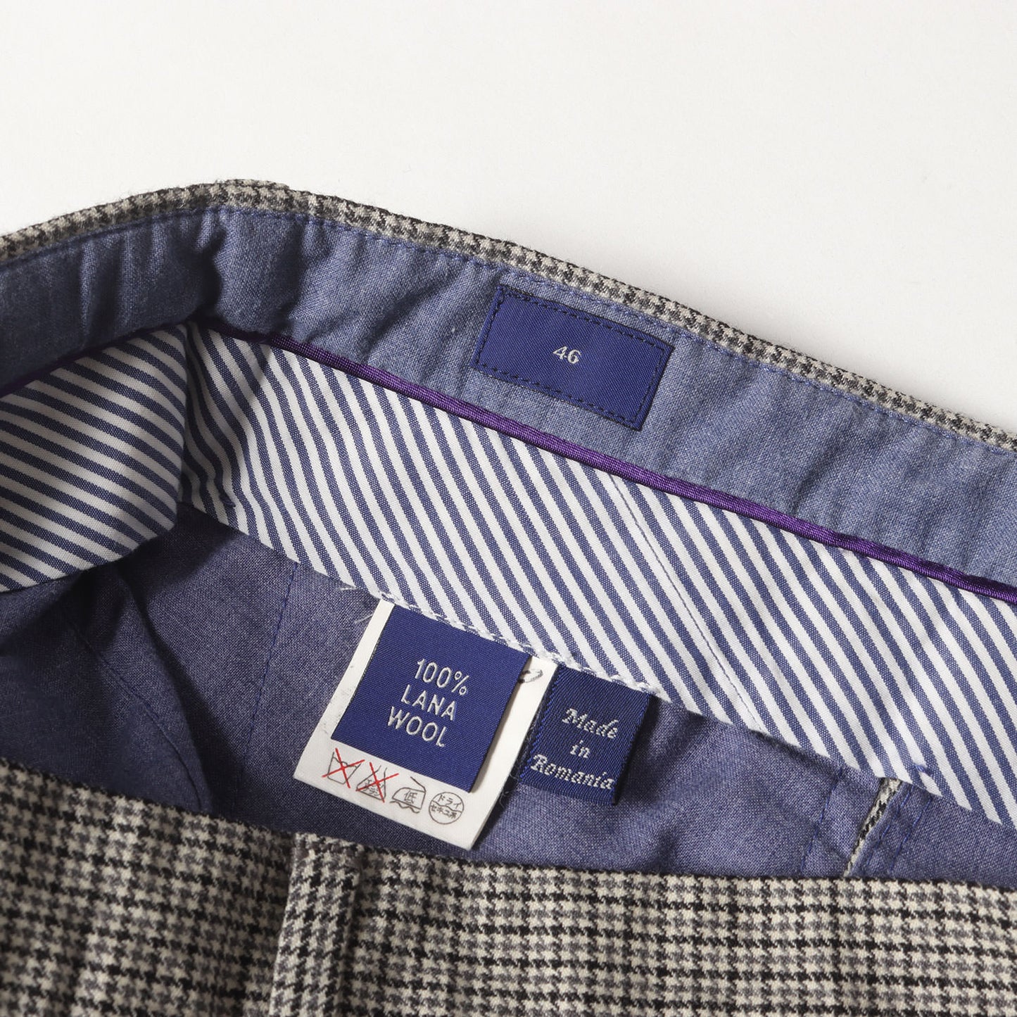 ハウンドトゥース ウール トラウザー スラックス パンツ