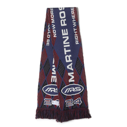 24AW × MARTIN ROSE フリンジ アーガイル ロゴ ジャガード マフラー (Scarf)