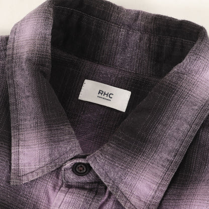 オンブレチェック ソフト フランネルシャツ (3520700123)