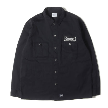 24SS ロゴパッチ 刺繍 ストレッチ ナイロン ワーク シャツ (SD Logo Patch Easy Work Shirt LS)