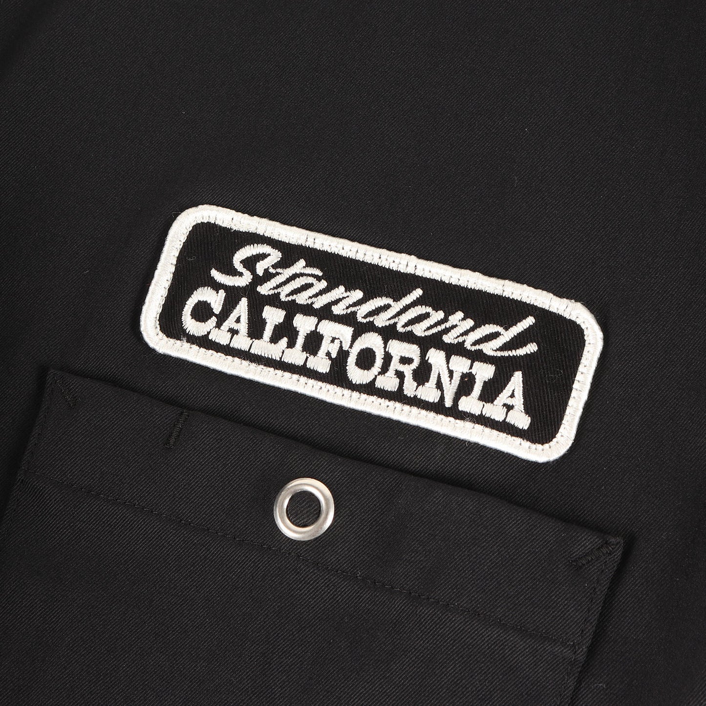 24SS ロゴパッチ 刺繍 ストレッチ ナイロン ワーク シャツ (SD Logo Patch Easy Work Shirt LS)