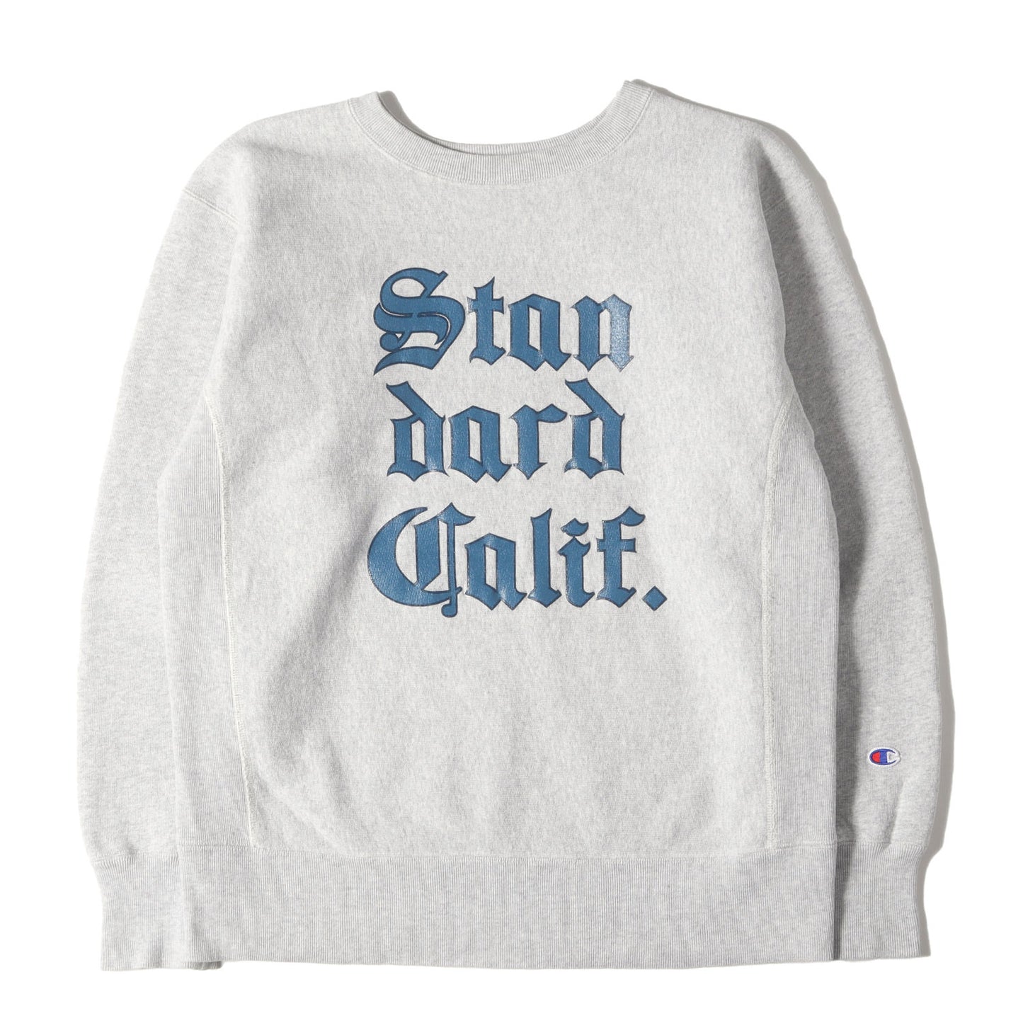 22AW × Champion 単色タグ オールドイングリッシュ ロゴ リバスウィーブ スウェット (CHAMPION × SD Reverse Weave Crew Sweat Official Store Limited)