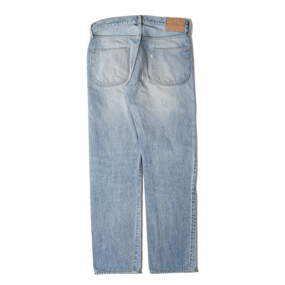 リペア加工 ストレート デニムパンツ