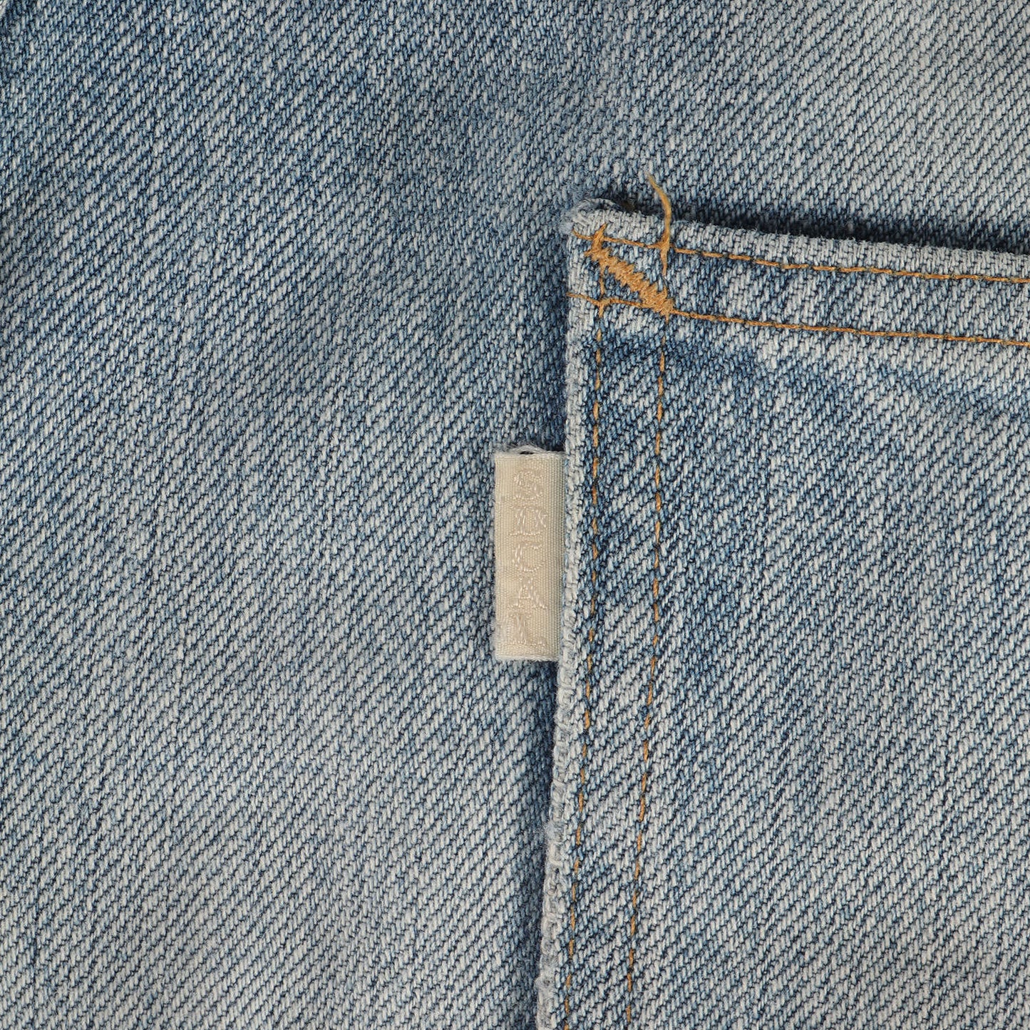 リペア加工 ストレート デニムパンツ