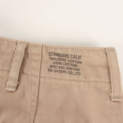 ワイドテーパード ツイル チノ パンツ (SD 41KHAKI PANTS)