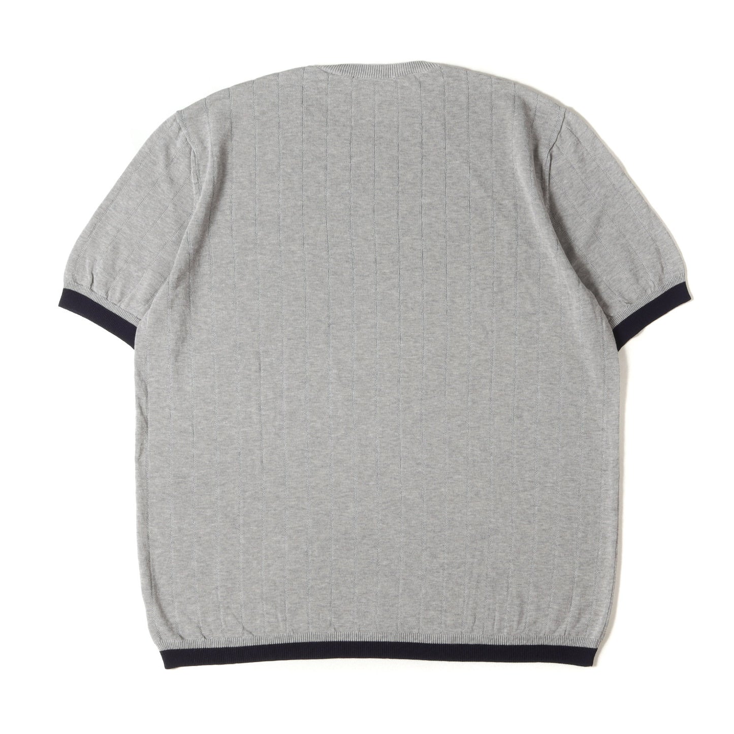 トリム ハイゲージ コットン ニット Tシャツ