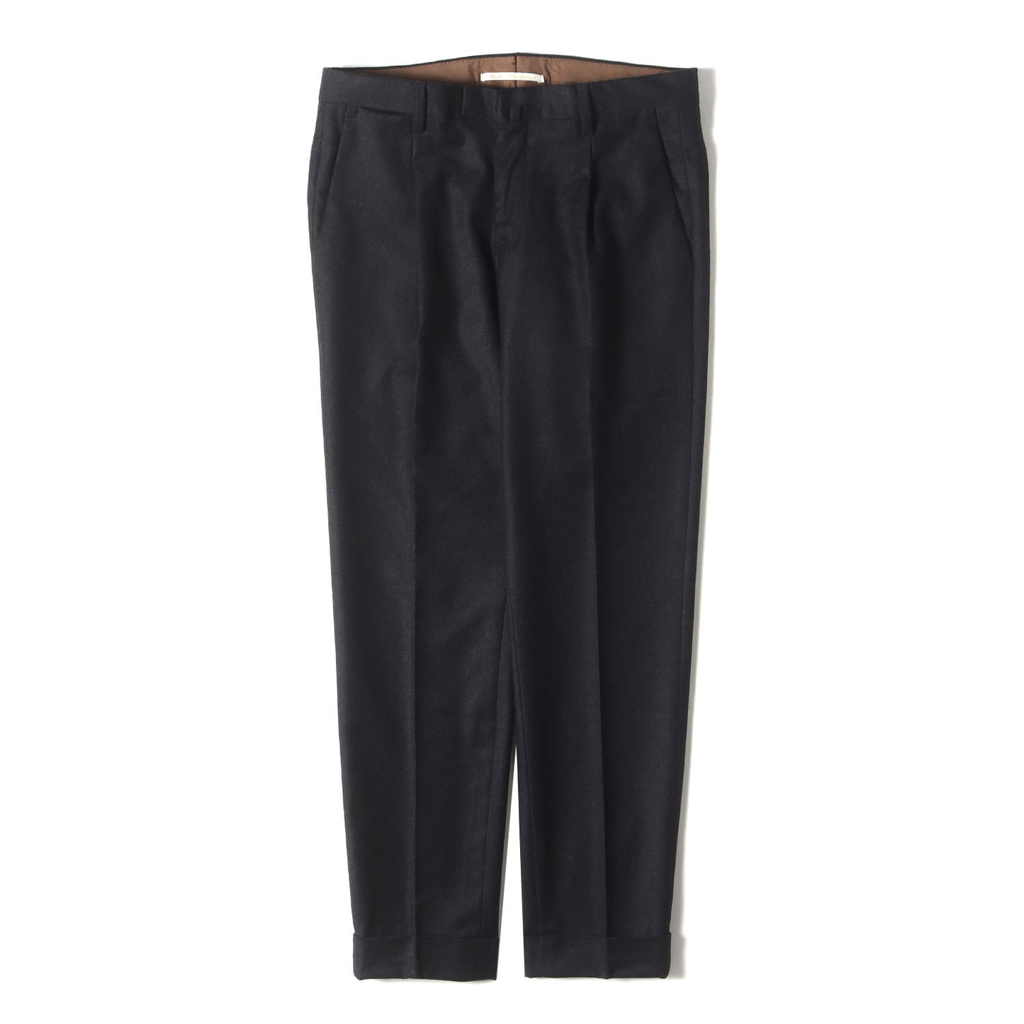 ワンタック ストレッチ フランネル テーパード トラウザー スラックス パンツ (BG07s 422120) / MADE IN ITALY