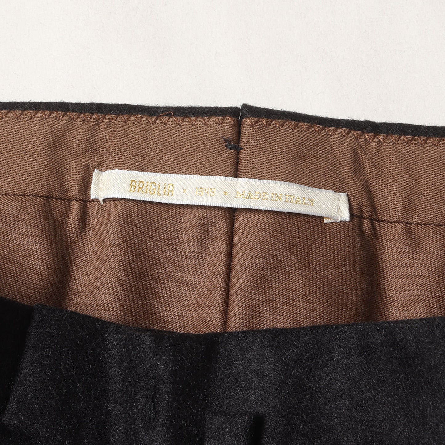 ワンタック ストレッチ フランネル テーパード トラウザー スラックス パンツ (BG07s 422120) / MADE IN ITALY