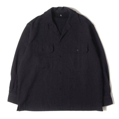 オープンカラー ウールモヘア シャツ (Open Collar Shirt)