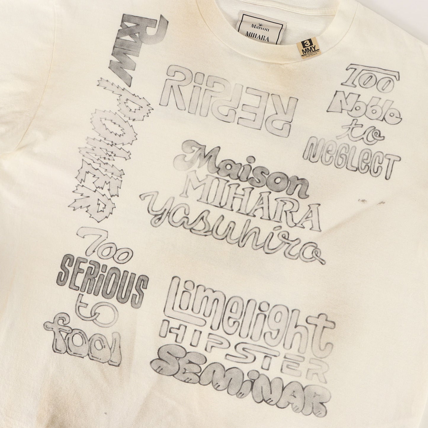 23AW ディストレスト加工 レタリング Tシャツ (DISTRESSED T-SHIRT)