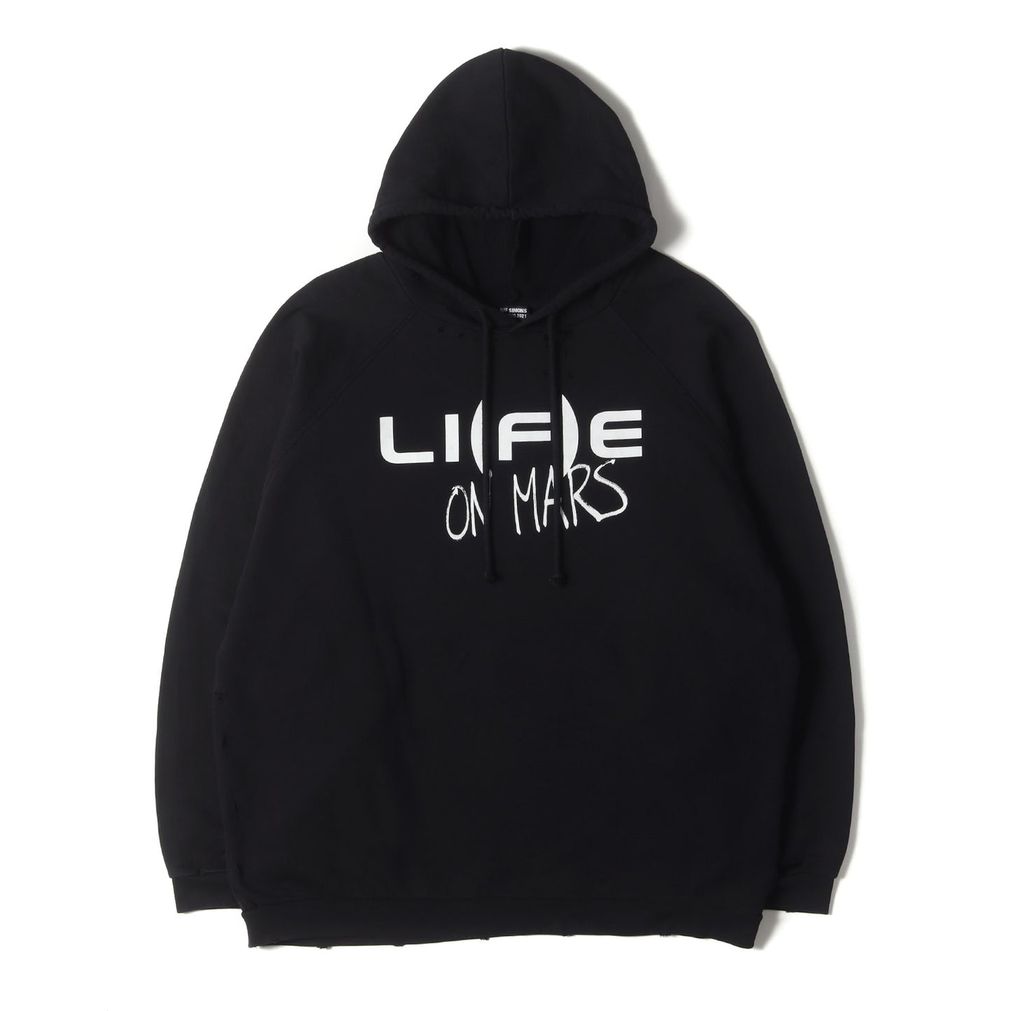 ダメージ加工 グラフィック スウェット パーカー (OVERSIZED PRINTED HOODIE LIFE ON MARS)