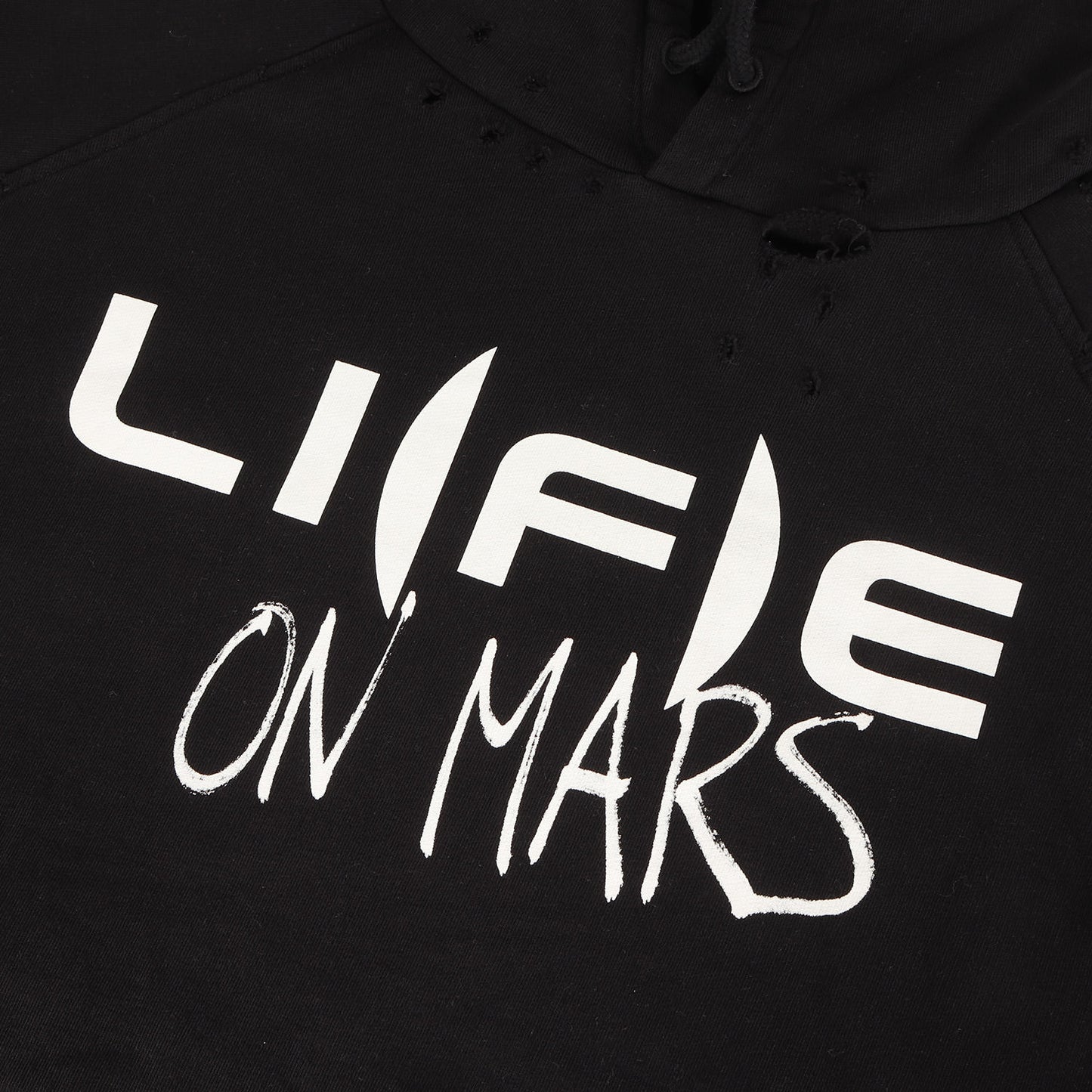 ダメージ加工 グラフィック スウェット パーカー (OVERSIZED PRINTED HOODIE LIFE ON MARS)