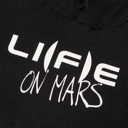 ダメージ加工 グラフィック スウェット パーカー (OVERSIZED PRINTED HOODIE LIFE ON MARS)