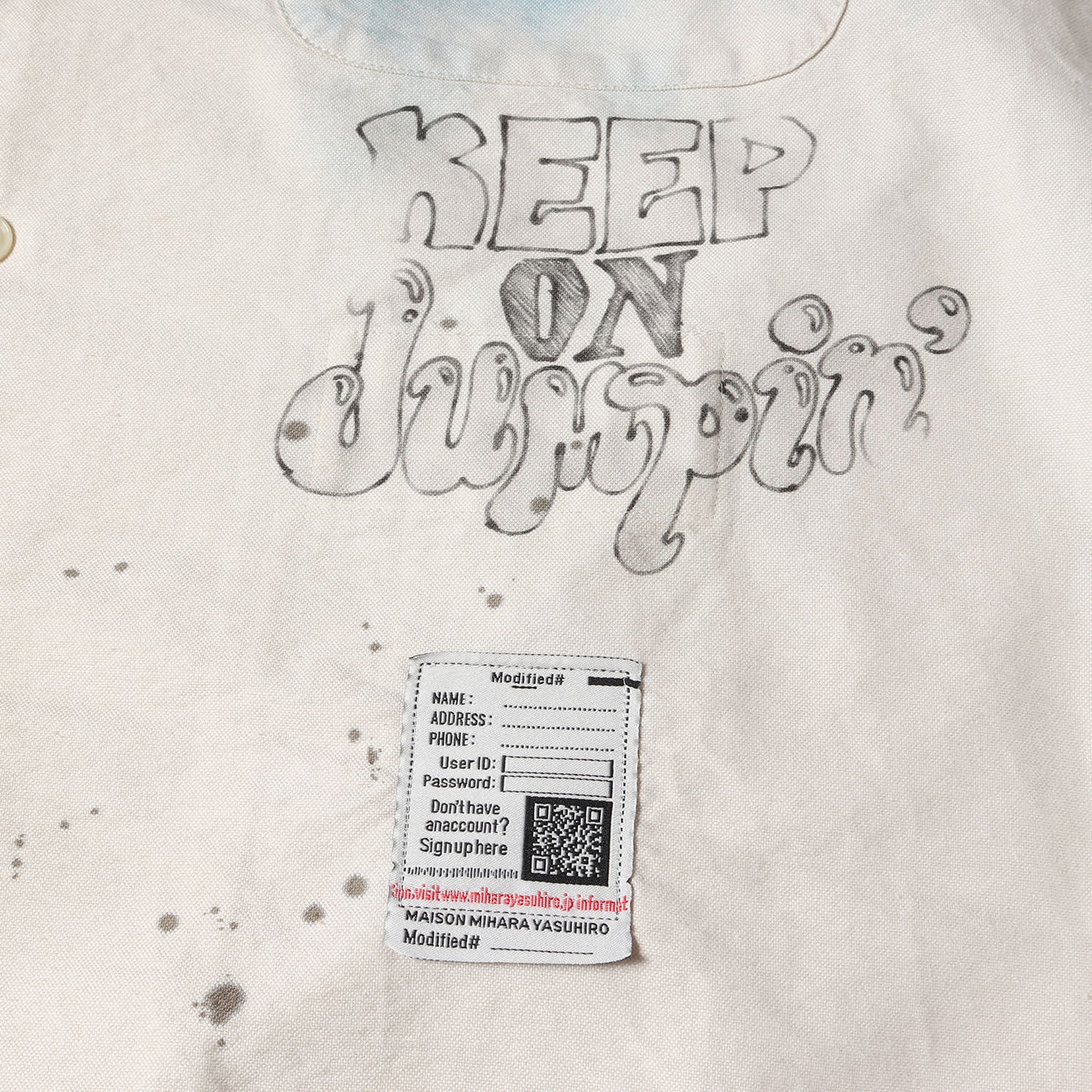 23AW ディストレスト ペイント シャツ (Distressed Shirt J11SH073)