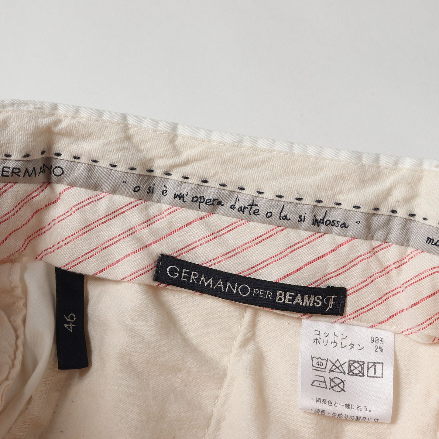 × BEMAS F ストレッチ コットン スラックス (21-23-0522-081)