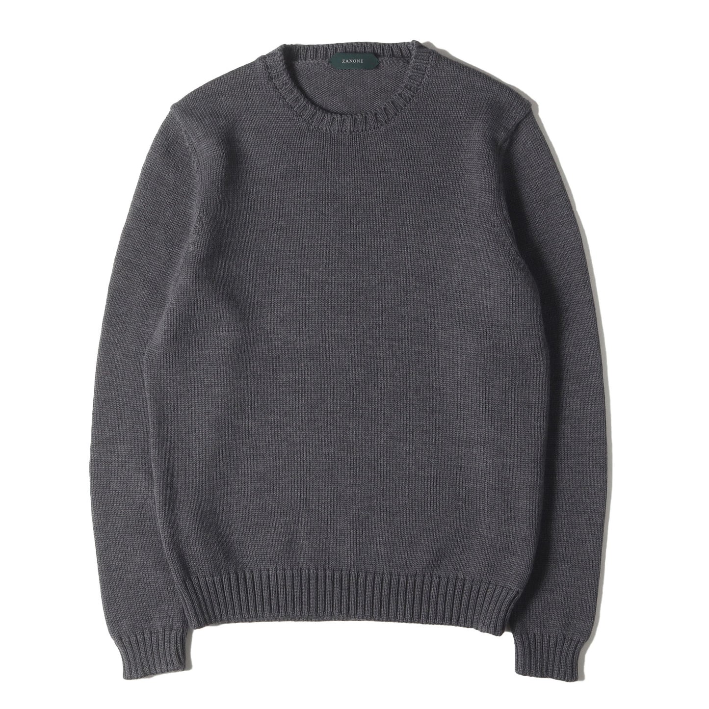 23AW 5ゲージ ウールソリッド クルーネック ニット (GIRO SLIM FIT 812527 ZR229)