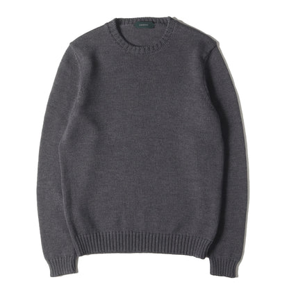 23AW 5ゲージ ウールソリッド クルーネック ニット (GIRO SLIM FIT 812527 ZR229)