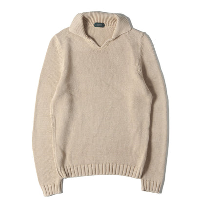 スキッパー コットン ニット セーター (811932 ZY377) / MADE IN ITALY