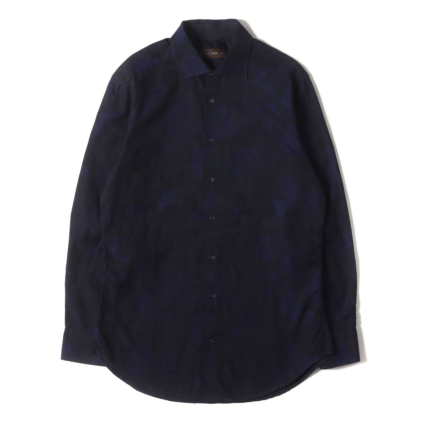 ワイドカラー フラワー ジャガード シャツ