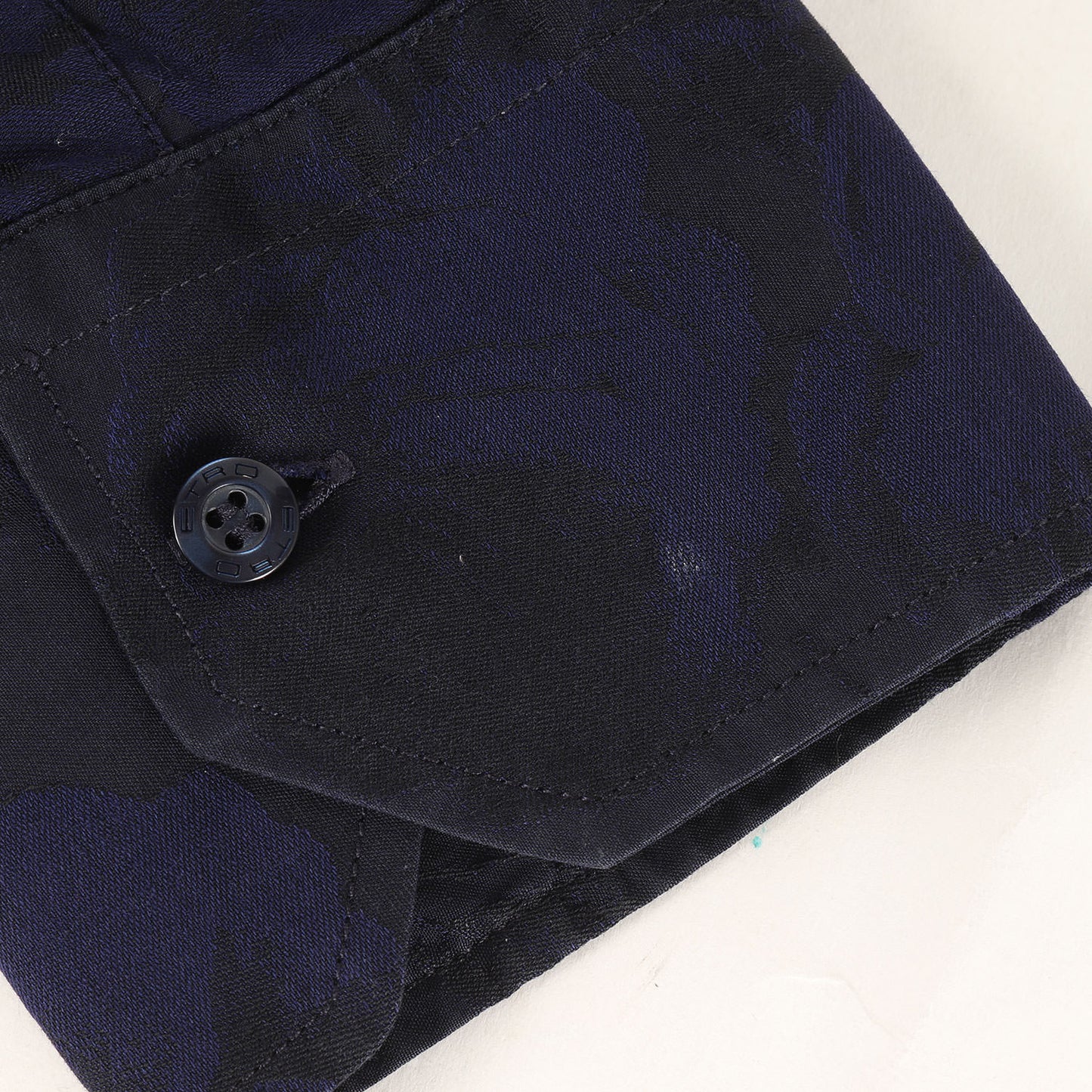 ワイドカラー フラワー ジャガード シャツ