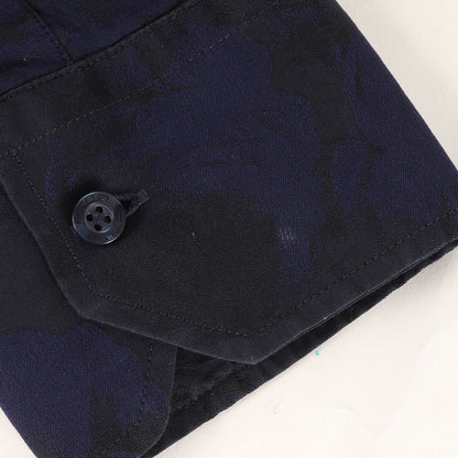 ワイドカラー フラワー ジャガード シャツ