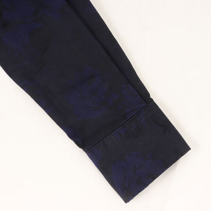 ワイドカラー フラワー ジャガード シャツ