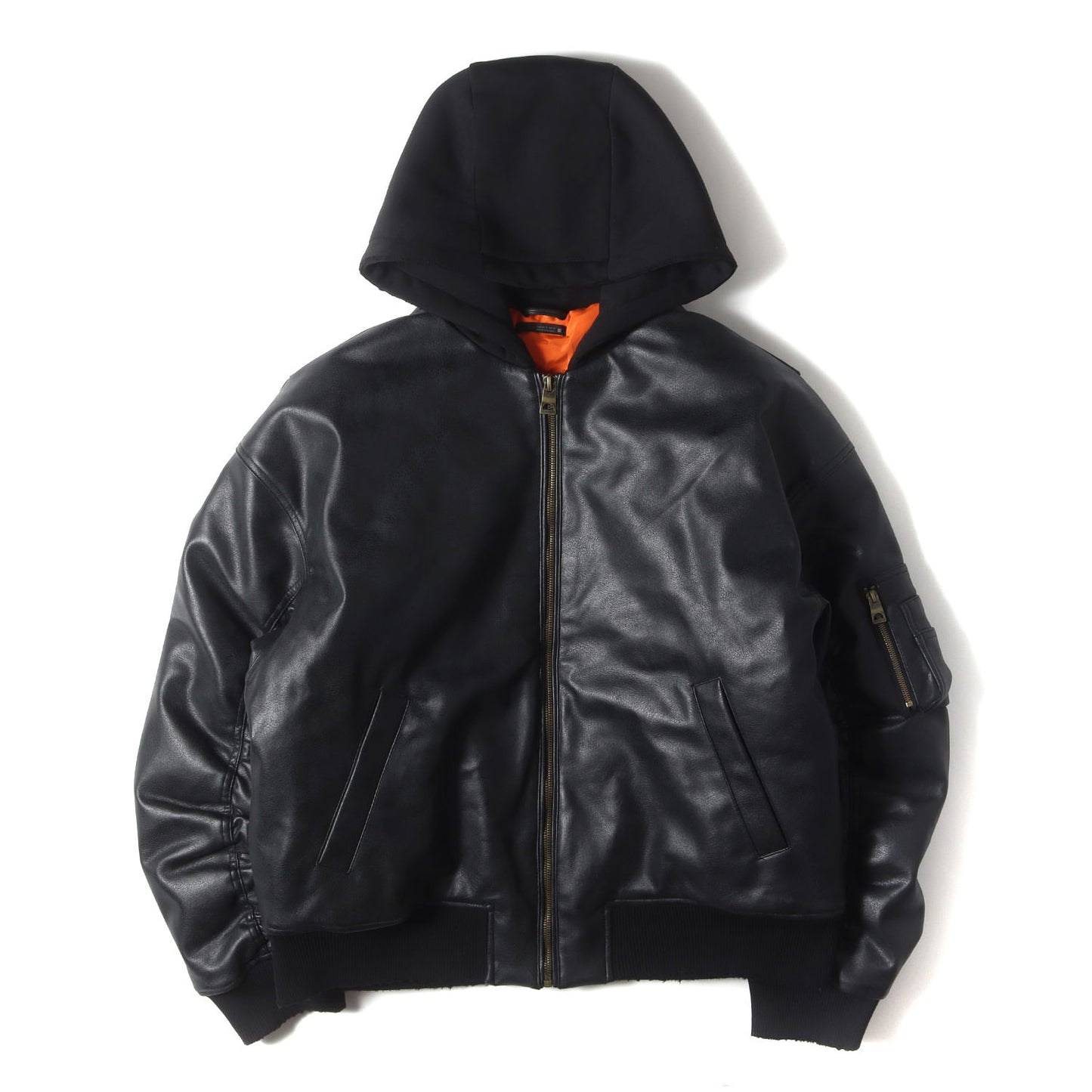 24AW フェイクレザー ボンバージャケット